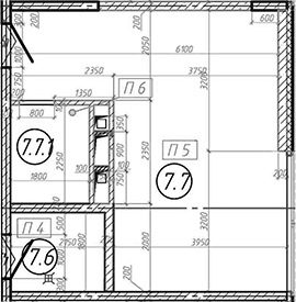 Планировка: Квартира 33,5 м² в ЖК «МФЗ Сантерра»