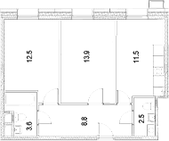 2-комнатная квартира