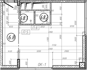 Планировка: Квартира 45,2 м² в ЖК «МФЗ Сантерра»