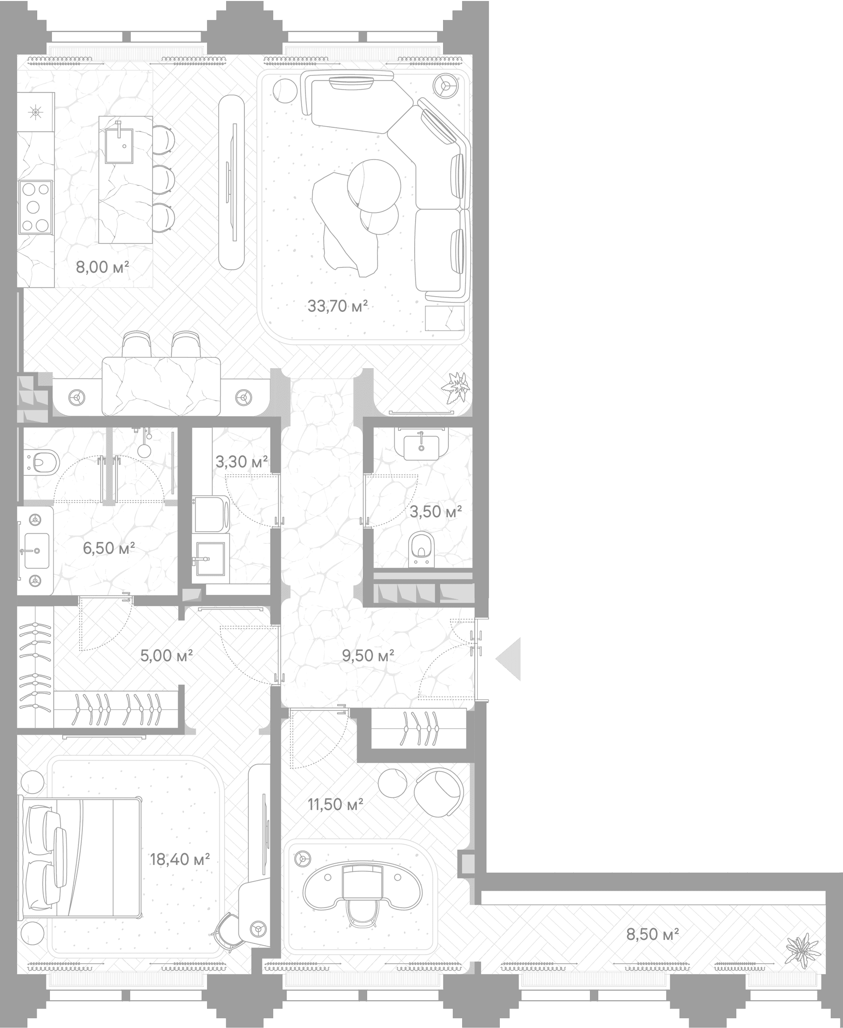 2-комнатная квартира