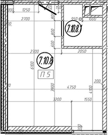 Планировка: Квартира 28,2 м² в ЖК «МФЗ Сантерра»