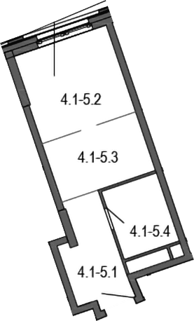 Планировка: Студия 24,3 м² в ЖК «Новые Смыслы»