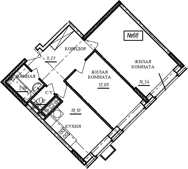 2-комнатная квартира