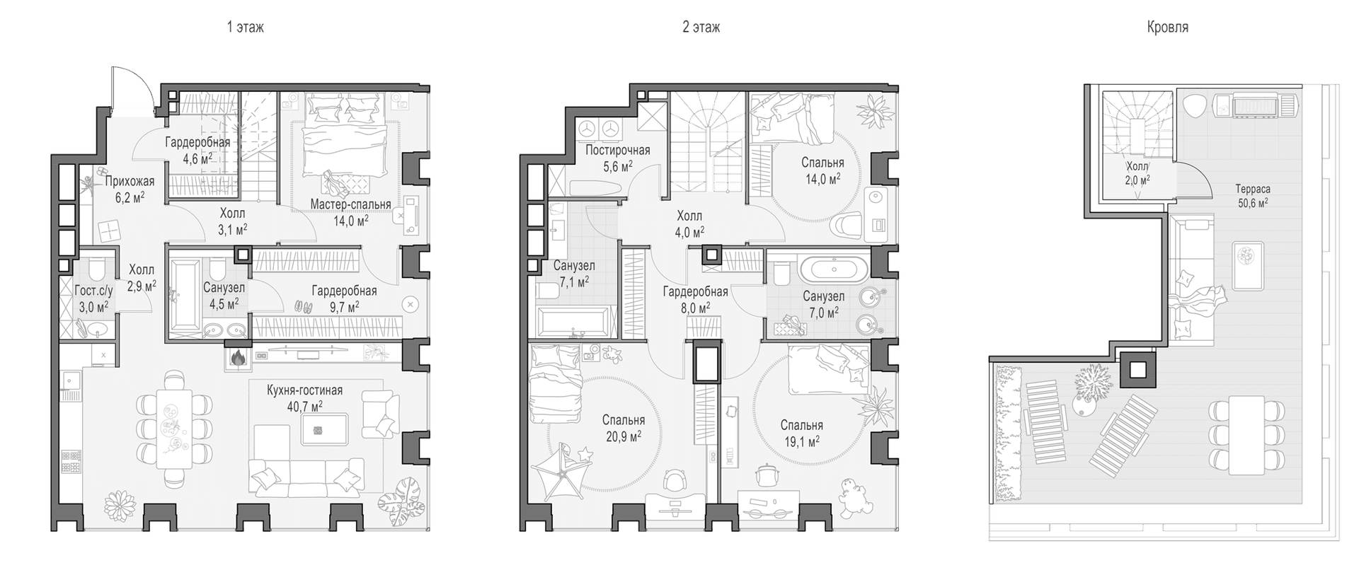 Планировка: Квартира евро-5 179 м² в ЖК «Квартал Life Time»