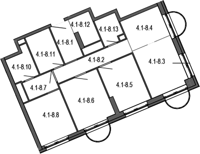 Планировка: Квартира евро-4 70,8 м² в ЖК «Новые Смыслы»