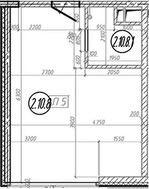 Планировка: Квартира 28,5 м² в ЖК «МФЗ Сантерра»