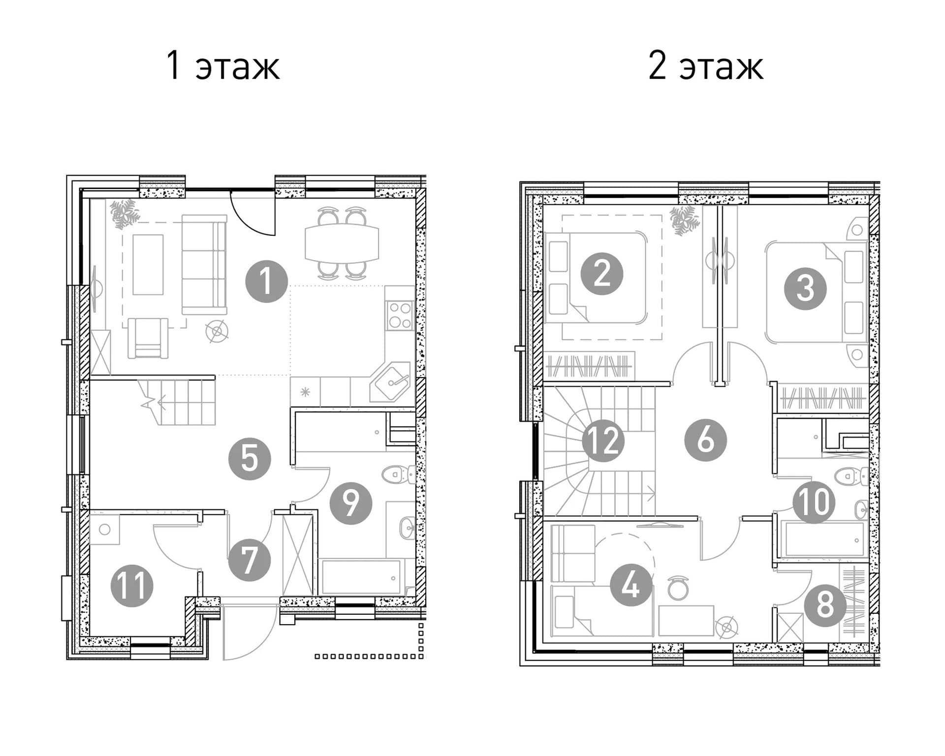Планировка: Таунхаус 105,3 м² в ЖК «Эко-парк Троицкое»