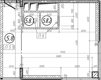 Планировка: Квартира 45,2 м² в ЖК «МФЗ Сантерра»