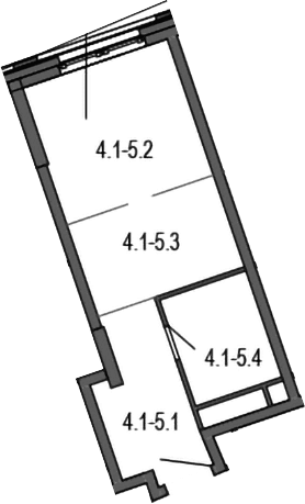 Планировка: Студия 24,3 м² в ЖК «Новые Смыслы»