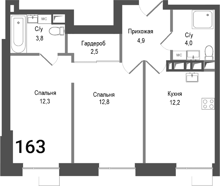 2-комнатная квартира