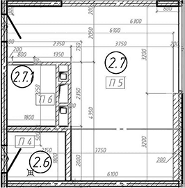 Планировка: Квартира 33,5 м² в ЖК «МФЗ Сантерра»