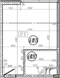 Планировка: Квартира 28,4 м² в ЖК «МФЗ Сантерра»