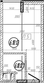 Планировка: Квартира 18 м² в ЖК «МФЗ Сантерра»