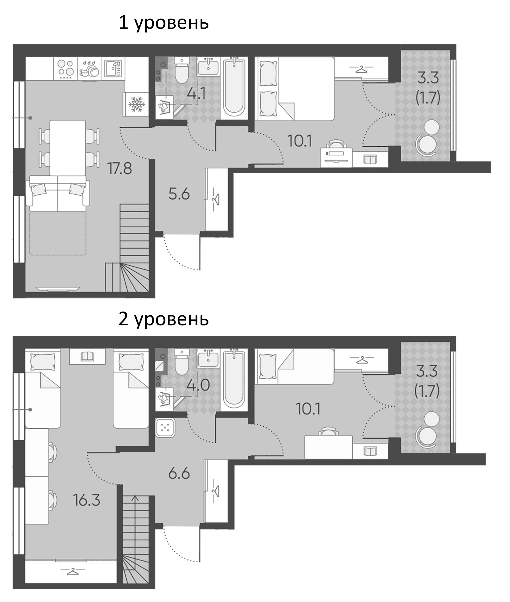 Планировка: Квартира евро-4 74,6 м² в ЖК «Пулково Лейк»