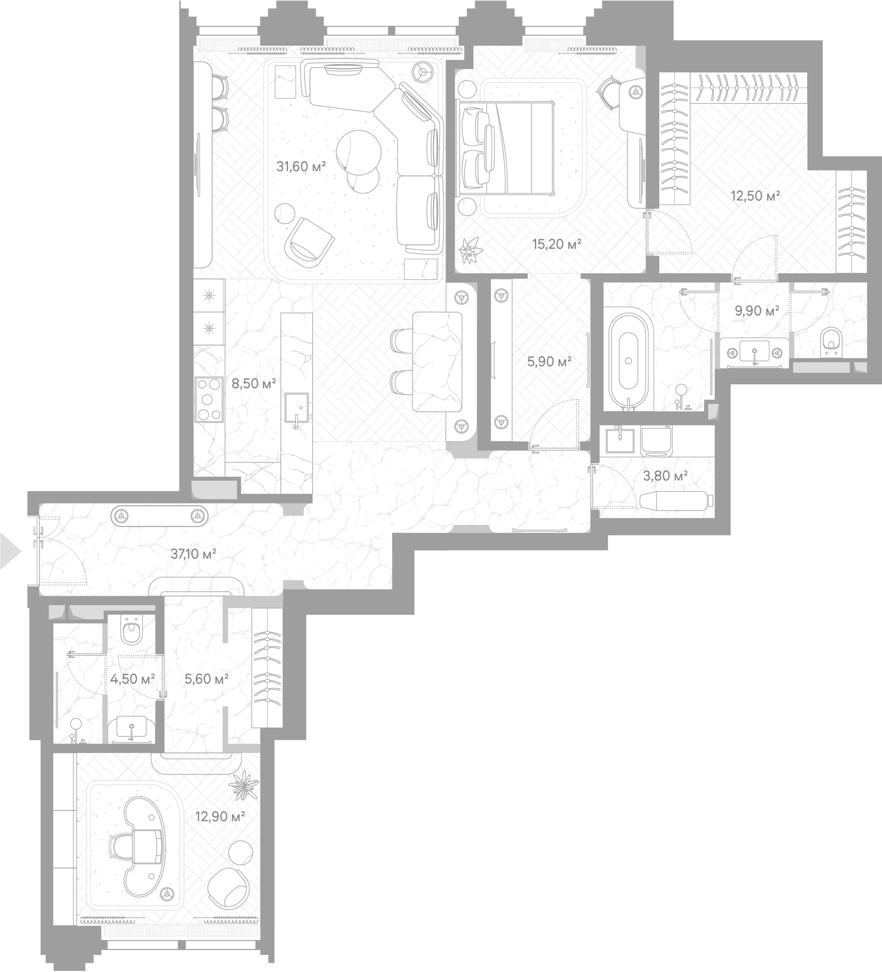 2-комнатная квартира