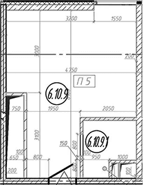 Планировка: Квартира 25,8 м² в ЖК «МФЗ Сантерра»