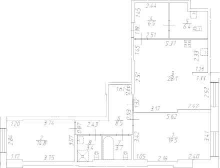 Планировка: Евротрёшка 90,9 м² в ЖК «Аквилон Ливз»