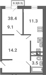 2-комнатная квартира