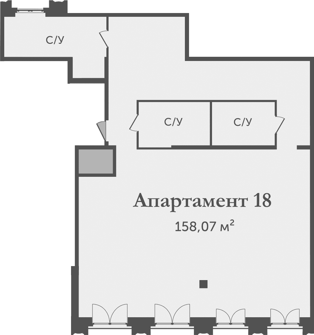 Планировка: Квартира 158,1 м² в ЖК «Аструм»