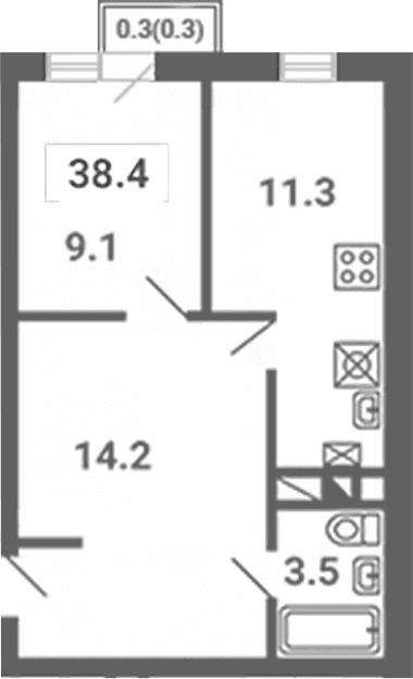 2-комнатная квартира