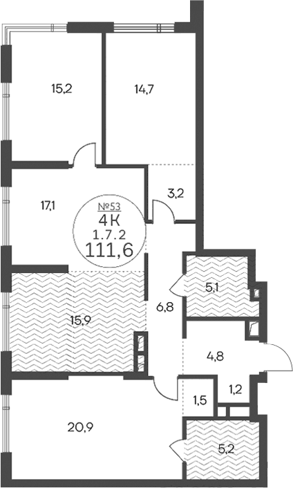 4-комнатная квартира