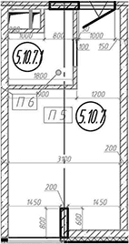 Планировка: Квартира 18 м² в ЖК «МФЗ Сантерра»