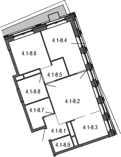 Планировка: Евротрёшка 54,5 м² в ЖК «Новые Смыслы»