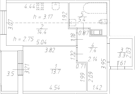 Планировка: Евродвушка 44,2 м² в ЖК «Аквилон Ливз»