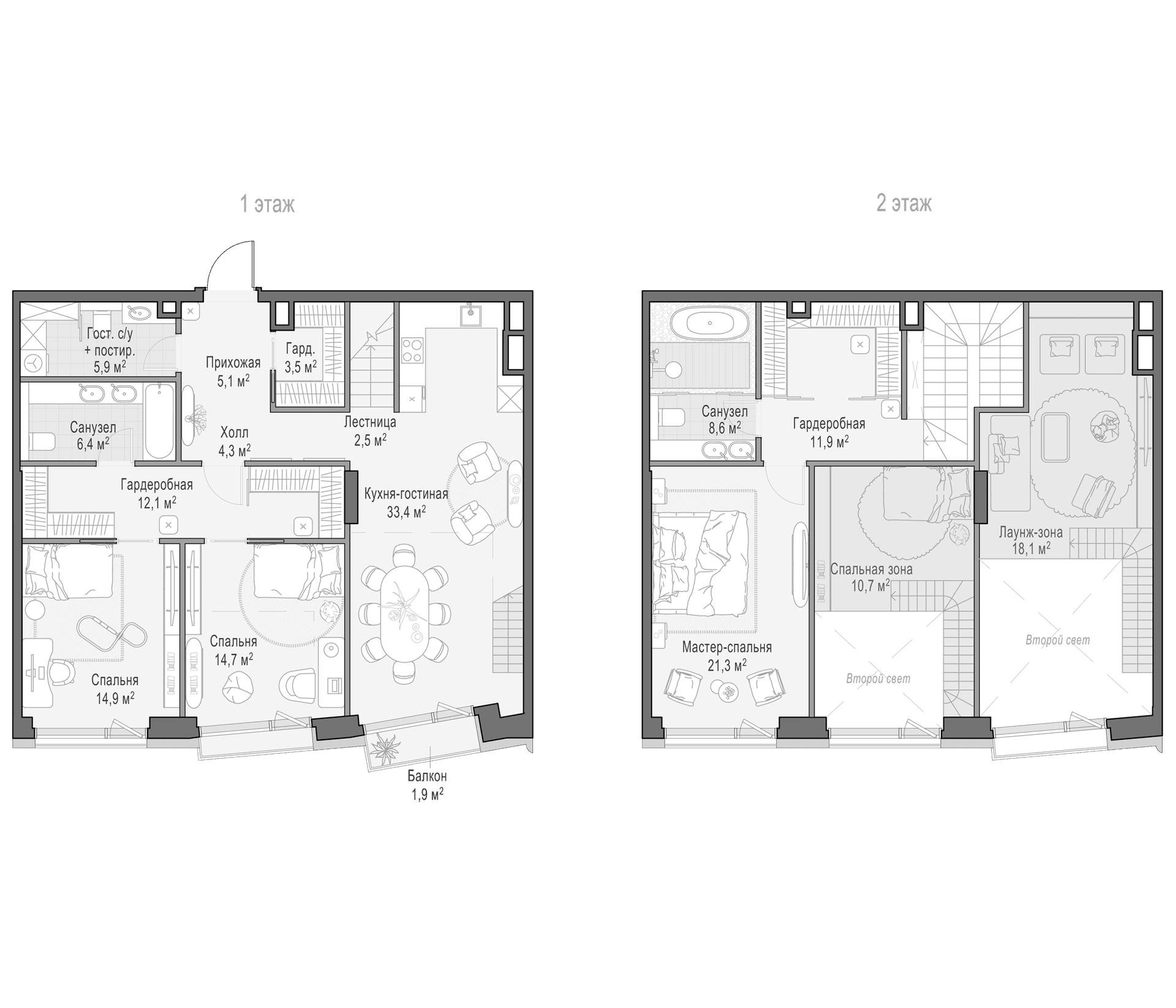 Планировка: Квартира евро-4 147,2 м² в ЖК «Дом Палашевский 11»