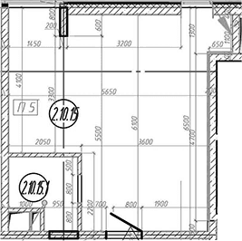 Планировка: Квартира 34,1 м² в ЖК «МФЗ Сантерра»