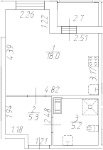 Планировка: Студия 28,5 м² в ЖК «Аквилон Ливз»