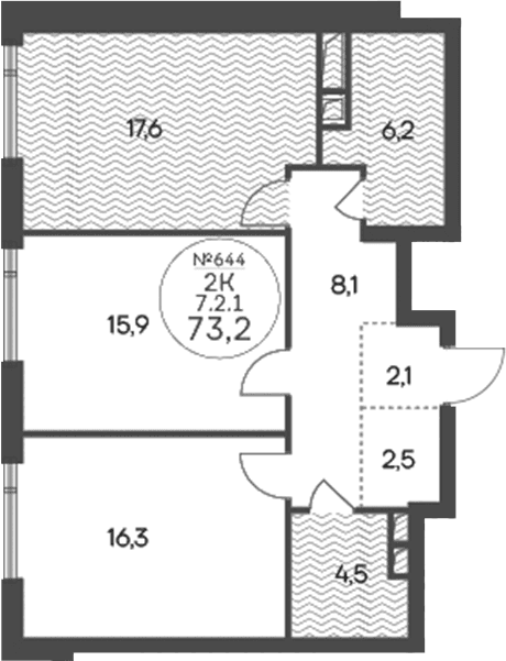 2-комнатная квартира