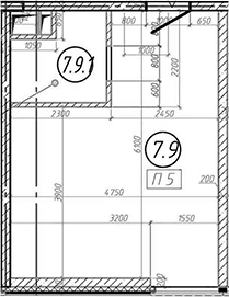 Планировка: Квартира 28,1 м² в ЖК «МФЗ Сантерра»