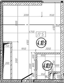 Планировка: Квартира 25,8 м² в ЖК «МФЗ Сантерра»