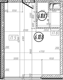 Планировка: Квартира 28,5 м² в ЖК «МФЗ Сантерра»