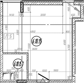 Планировка: Квартира 34,1 м² в ЖК «МФЗ Сантерра»