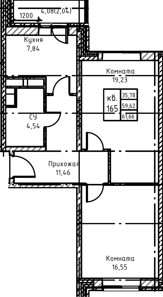 2-комнатная квартира