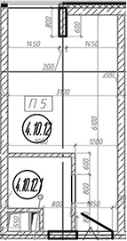 Планировка: Квартира 18 м² в ЖК «МФЗ Сантерра»