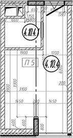 Планировка: Квартира 18 м² в ЖК «МФЗ Сантерра»