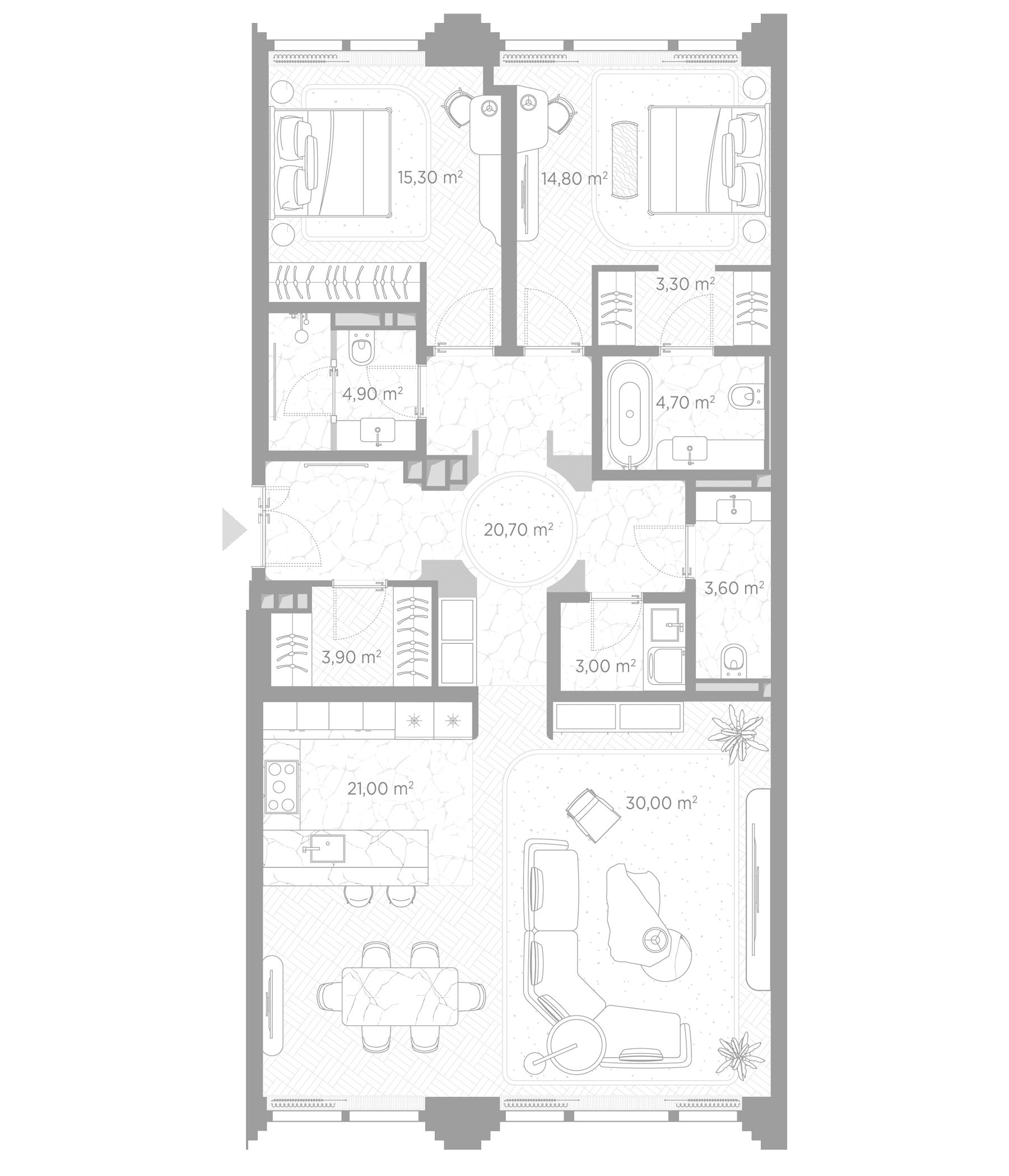 2-комнатная квартира