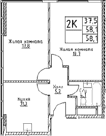 2-комнатная квартира