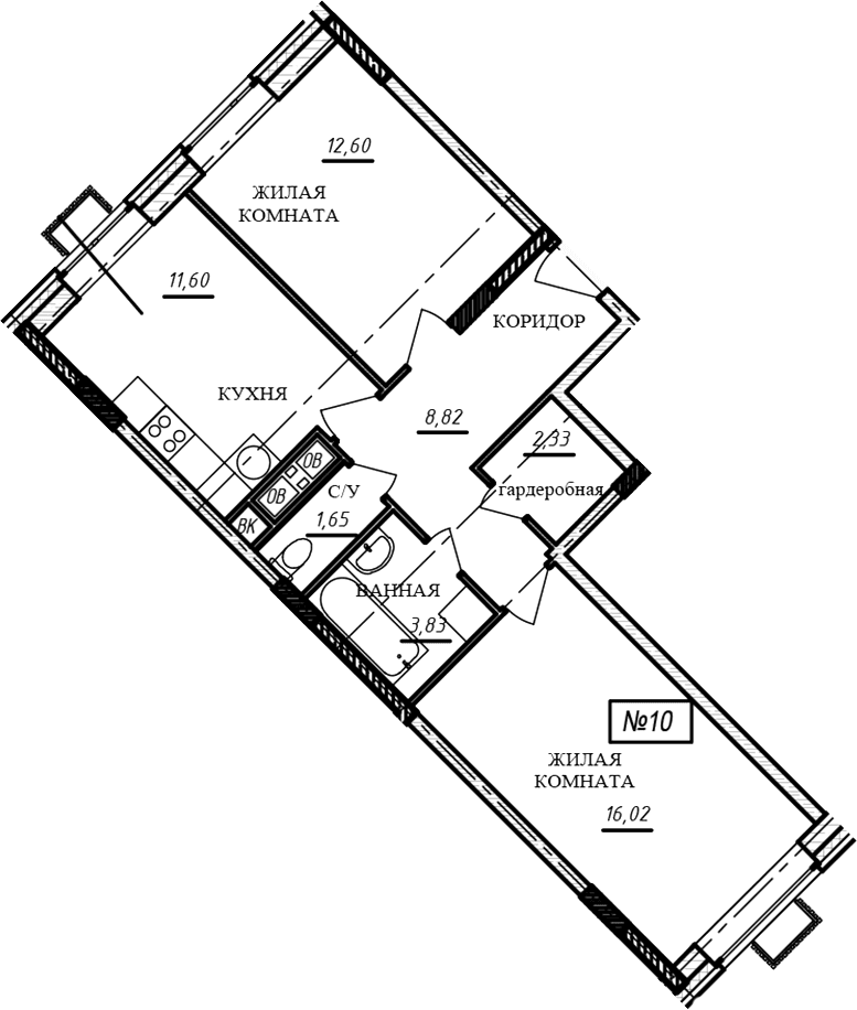 2-комнатная квартира