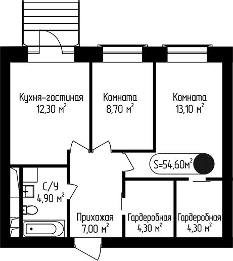 2-комнатная квартира