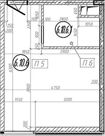 Планировка: Квартира 28,1 м² в ЖК «МФЗ Сантерра»