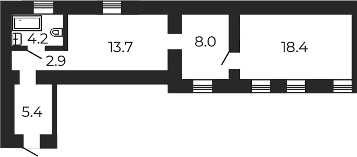 2-комнатная квартира