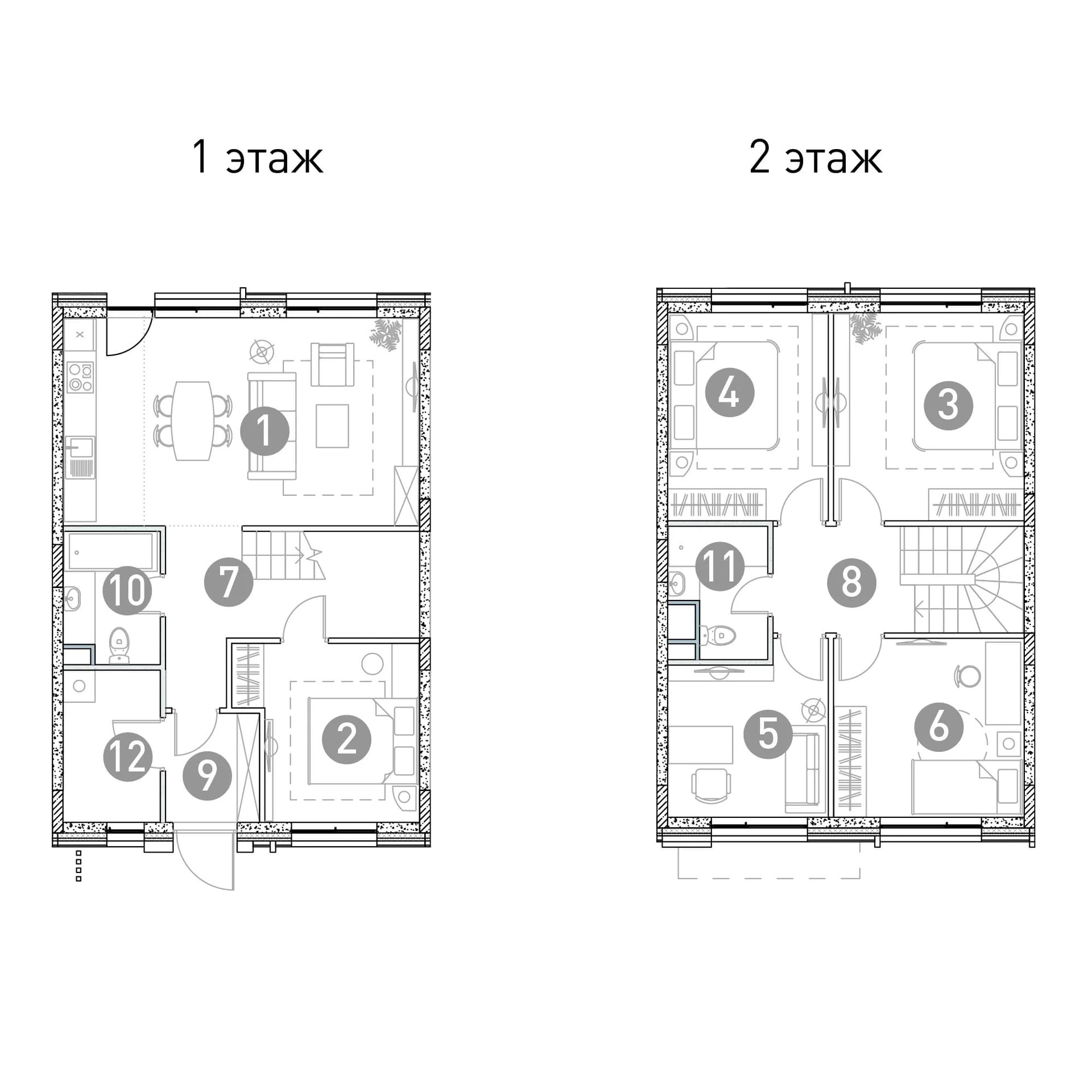 Планировка: Таунхаус 121,9 м² в ЖК «Эко-парк Троицкое»