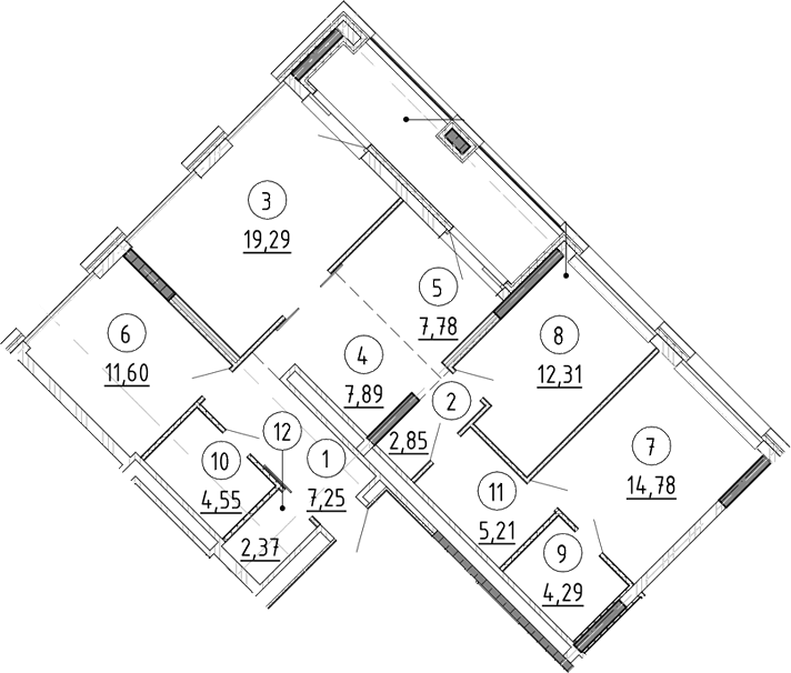 4-комнатная квартира