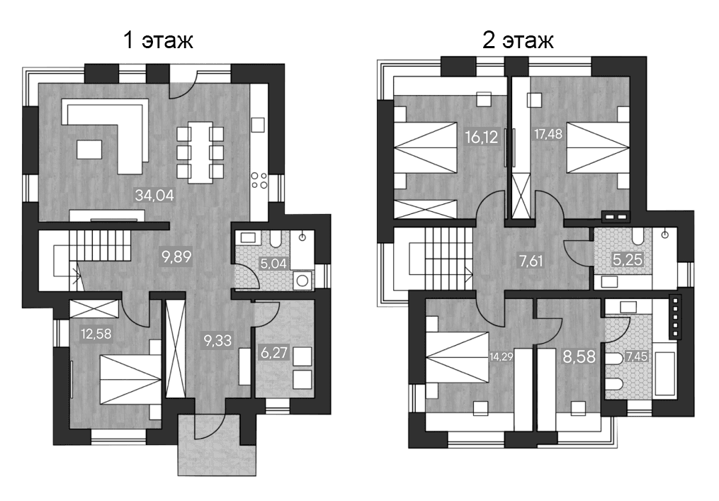 Планировка: Коттедж 154 м² в ЖК «Коттеджный поселок Рига Холидей»