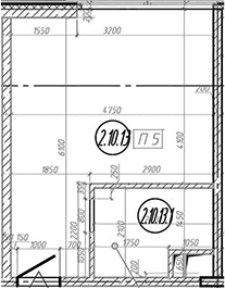 Планировка: Квартира 28,4 м² в ЖК «МФЗ Сантерра»