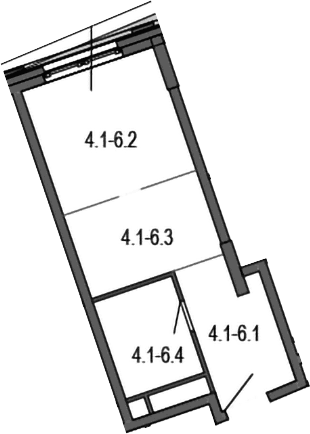 Планировка: Студия 24 м² в ЖК «Новые Смыслы»